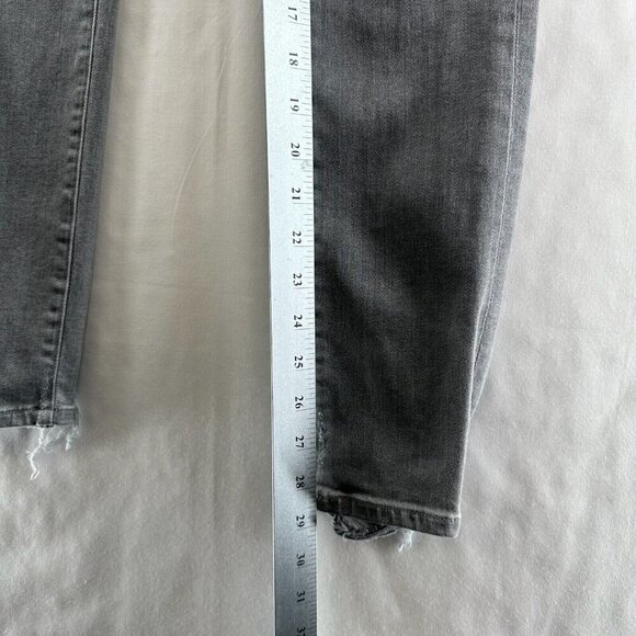 Citizens of Humanity Jeans Womens 27 Rocket High Rise Skinny Fringed Denim Gray - Picture 12 of 12